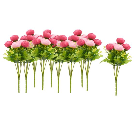 VBS Ranunkel, k&uuml;nstlich, Rosa, ca. 28 cm, 10 St&uuml;ck