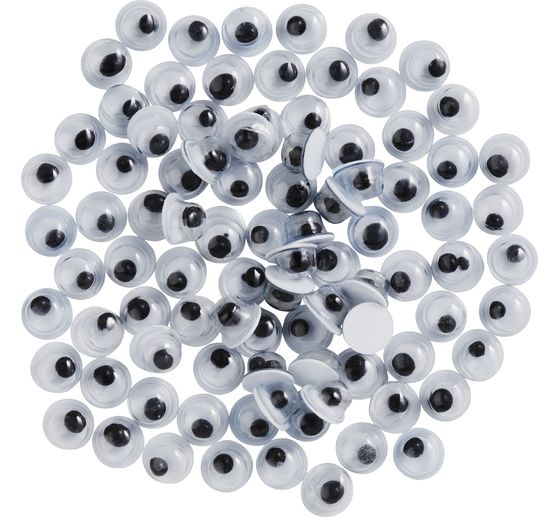 VBS Wackelaugen zum Aufkleben "Rund", 4 mm, 100 St&uuml;ck