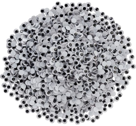 VBS Wackelaugen zum Aufkleben "Rund", 10 mm, 2.000 St&uuml;ck