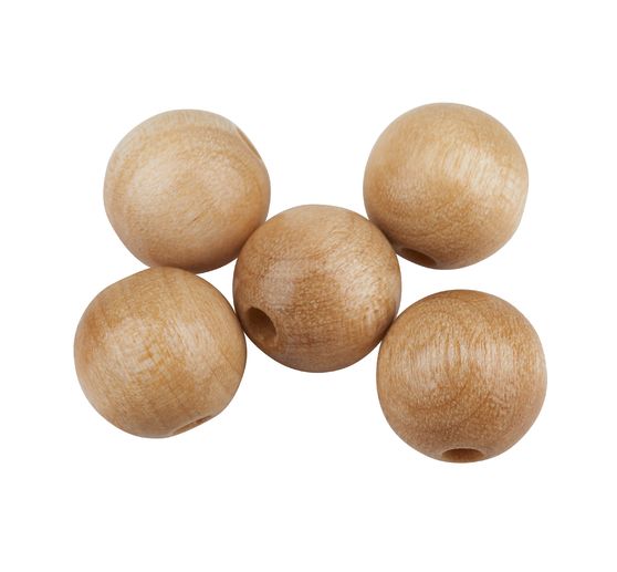 Holzperlen, &Oslash; 12 mm, 30 St&uuml;ck