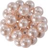 Glaswachsperlen, &Oslash; 8mm, 25Stk., goldgelb (hellorange) Hellrosa