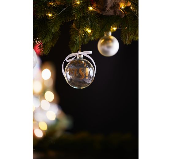 VBS Glass balls, &Oslash; 8 cm, 2 pieces