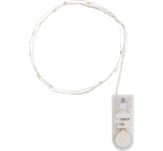 VBS Micro-LED-Lichterkette, mit Timer, 10 LEDs