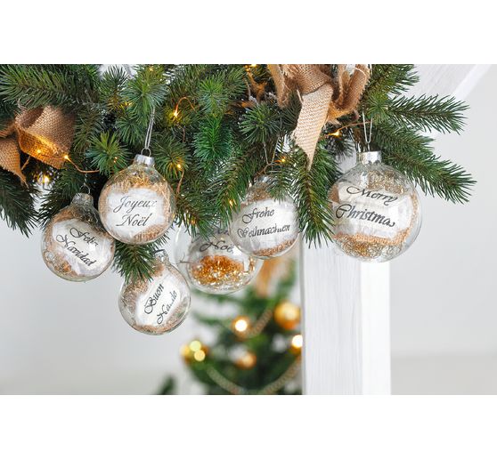 VBS Glass balls, &Oslash; 8 cm, 2 pieces