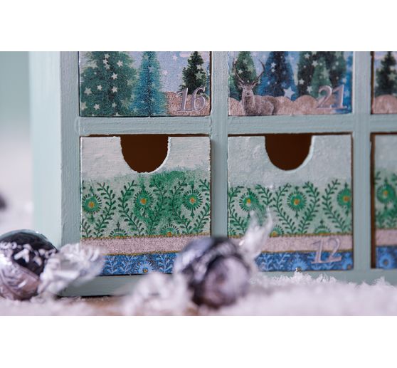 VBS Mini-Kommode / Adventskalender mit 24 Sch&uuml;ben