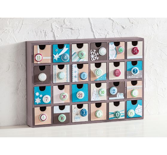 VBS Mini-Kommode / Adventskalender mit 24 Sch&uuml;ben