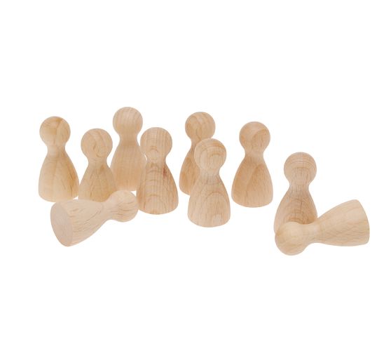 Holz-Spielfigur, 28 mm, 10 St&uuml;ck