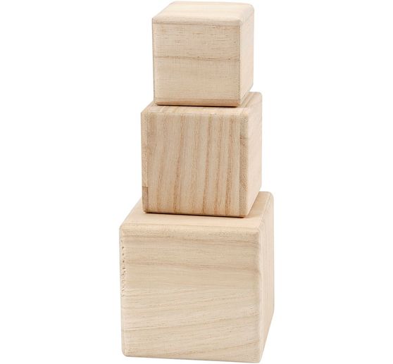 Holzw&uuml;rfel, 3er-Set
