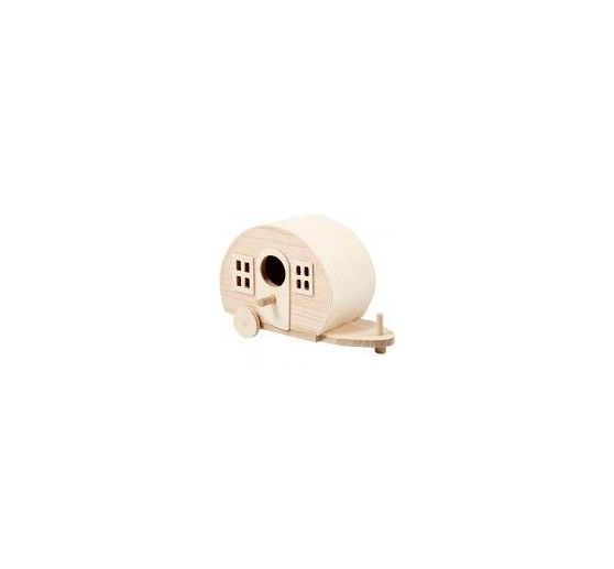 Camper van, raw wood/plywood