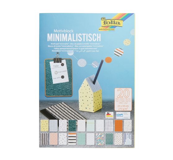 Motif block "Minimalist", 270 g/m&sup2;, 24x34cm, 20 sheets