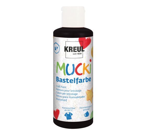 MUCKI Bastelfarbe, 6er Set &agrave; 80 ml