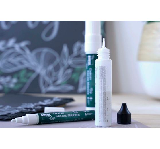 KREUL Chalky Kreide Marker Wei&szlig; 4er-Set