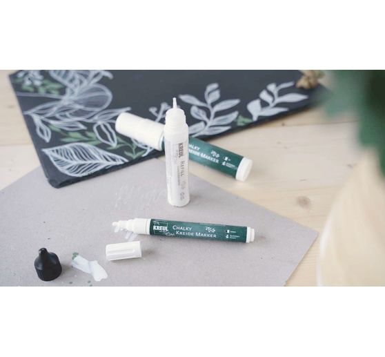 KREUL Chalky Kreide Marker Wei&szlig; 4er-Set