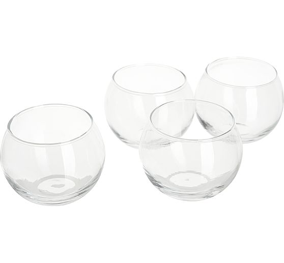 VBS Teelichtglas "Bowl", &Oslash; 6,7 cm, 4 St&uuml;ck