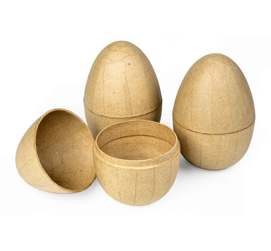 Pappmach&eacute;-Eier, teilbar, 3 St&uuml;ck