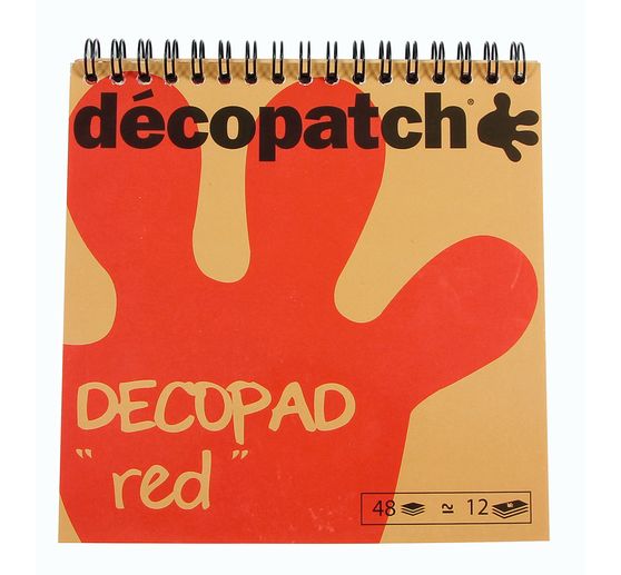 D&eacute;copatch Papierblock "Decopad Red"