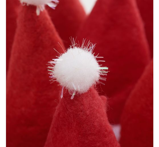 VBS Weihnachtsm&uuml;tzen f&uuml;r 5 cm Kopfdurchmesser, 24 St&uuml;ck
