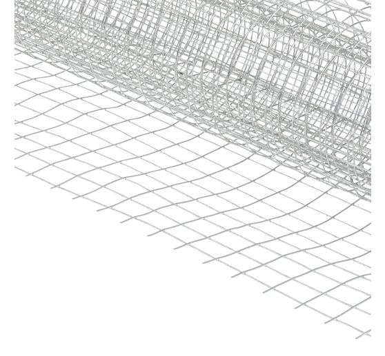 Drahtgitter, verzinkt, 13x13mm, 100x40cm, silbergrau