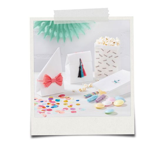 Papiert&uuml;ten, Blockboden, wei&szlig;