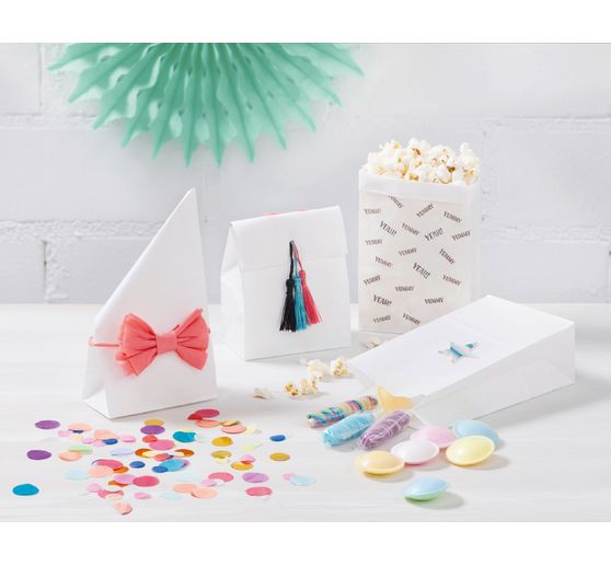 Papiert&uuml;ten, Blockboden, wei&szlig;