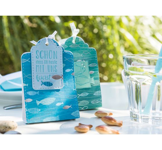 Designkarton "Hotfoil", Fische