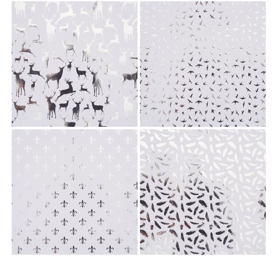 Faltpapier "Silver X-Mas"