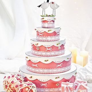 Anleitung f&uuml;r eine selbstgebastelte Hochzeitstorte