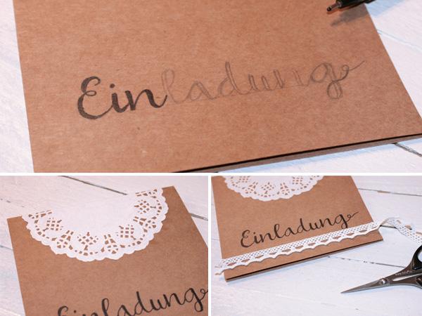 Hochzeitseinladung Anleitung Einladungskarte