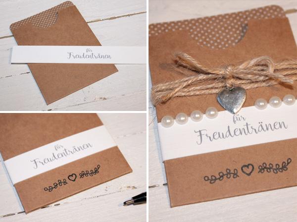 Hochzeitseinladung Anleitung Freudentr&auml;nen