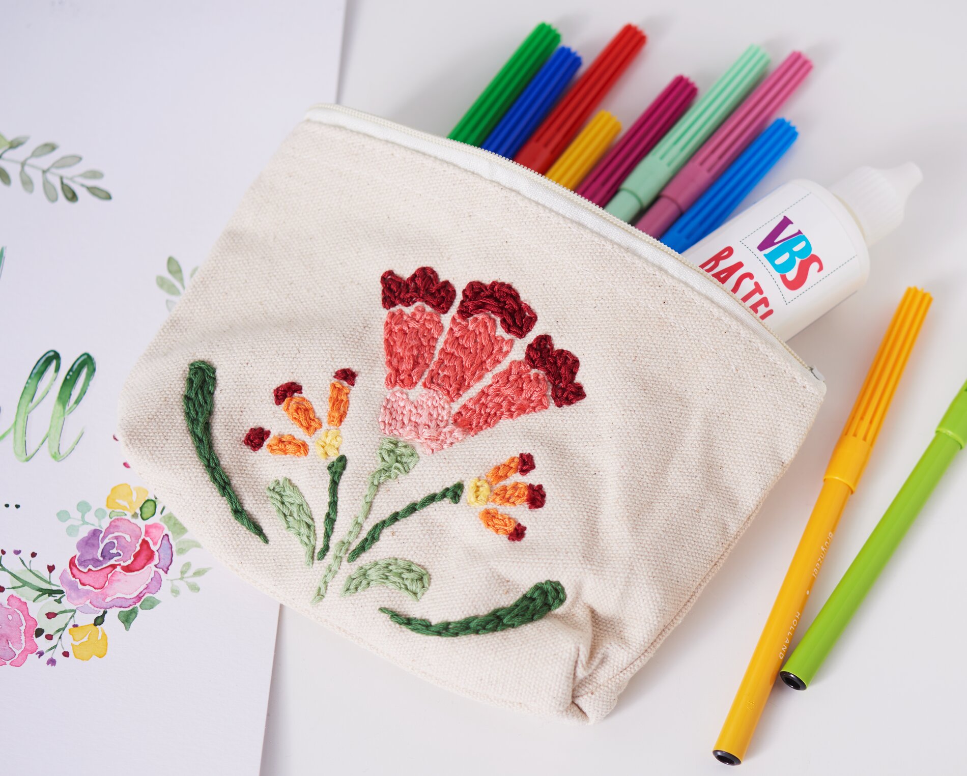 punch needle tasche
